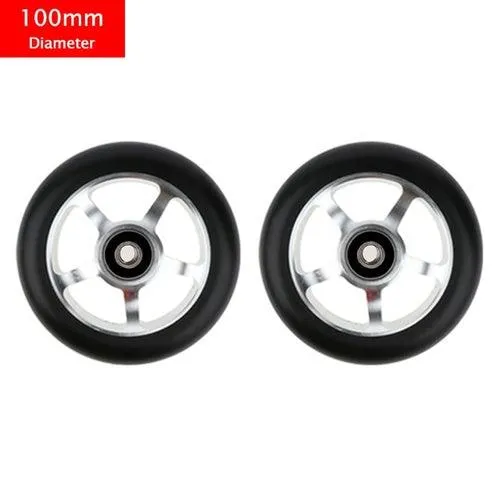 100mm Scooter Wheels Replacement With Bearings Aluminum Wear-resistant