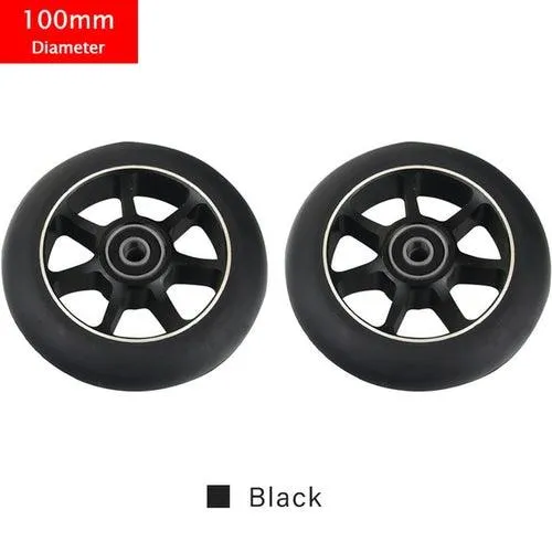 100mm Scooter Wheels Replacement With Bearings Aluminum Wear-resistant