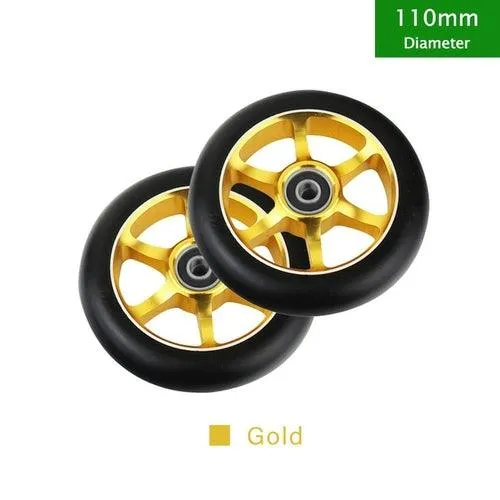 100mm Scooter Wheels Replacement With Bearings Aluminum Wear-resistant