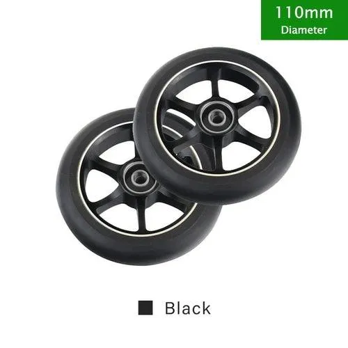 100mm Scooter Wheels Replacement With Bearings Aluminum Wear-resistant