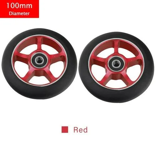 100mm Scooter Wheels Replacement With Bearings Aluminum Wear-resistant