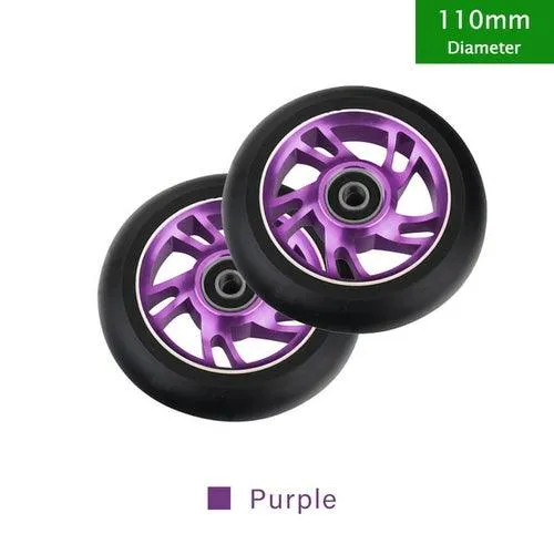 100mm Scooter Wheels Replacement With Bearings Aluminum Wear-resistant