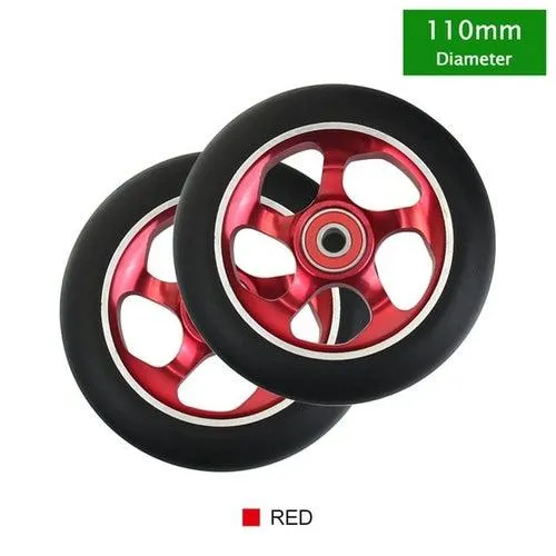 100mm Scooter Wheels Replacement With Bearings Aluminum Wear-resistant