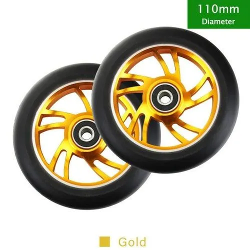 100mm Scooter Wheels Replacement With Bearings Aluminum Wear-resistant