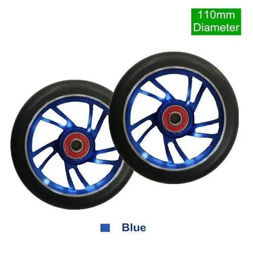 100mm Scooter Wheels Replacement With Bearings Aluminum Wear-resistant