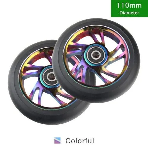 100mm Scooter Wheels Replacement With Bearings Aluminum Wear-resistant