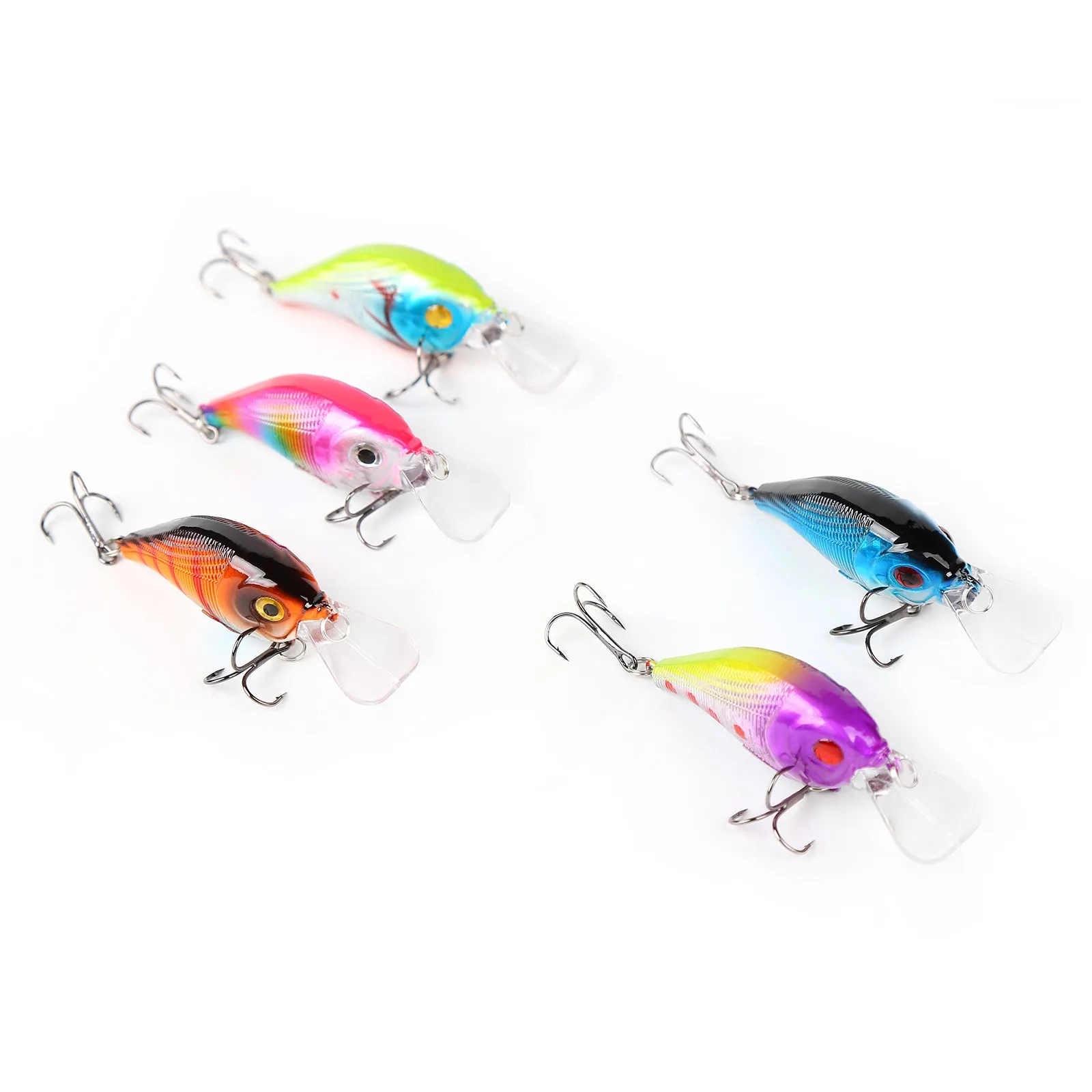 10pcs 6cm/11g Mini Minnow Fishing Lures 10 Colors with Lure Box