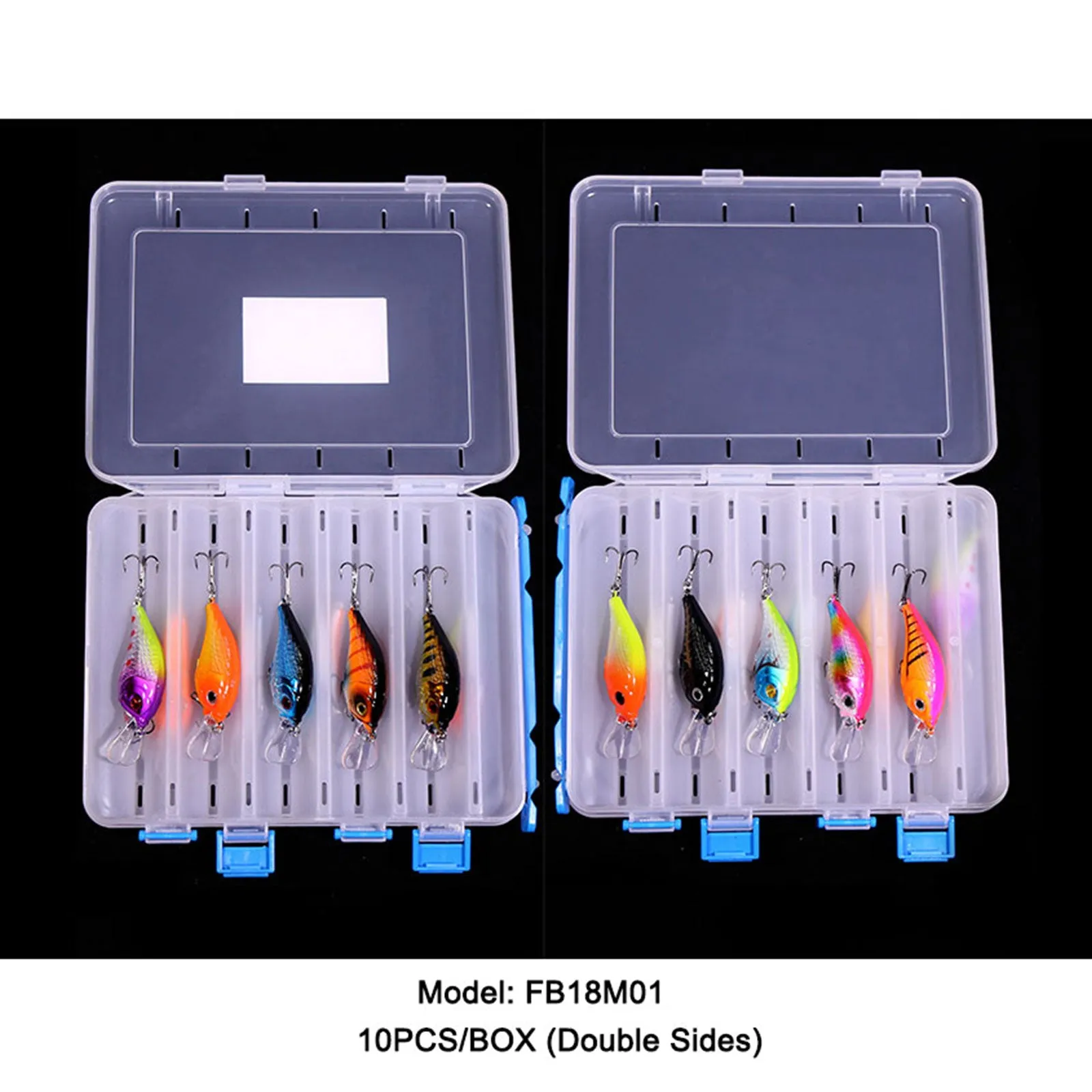 10pcs 6cm/11g Mini Minnow Fishing Lures 10 Colors with Lure Box