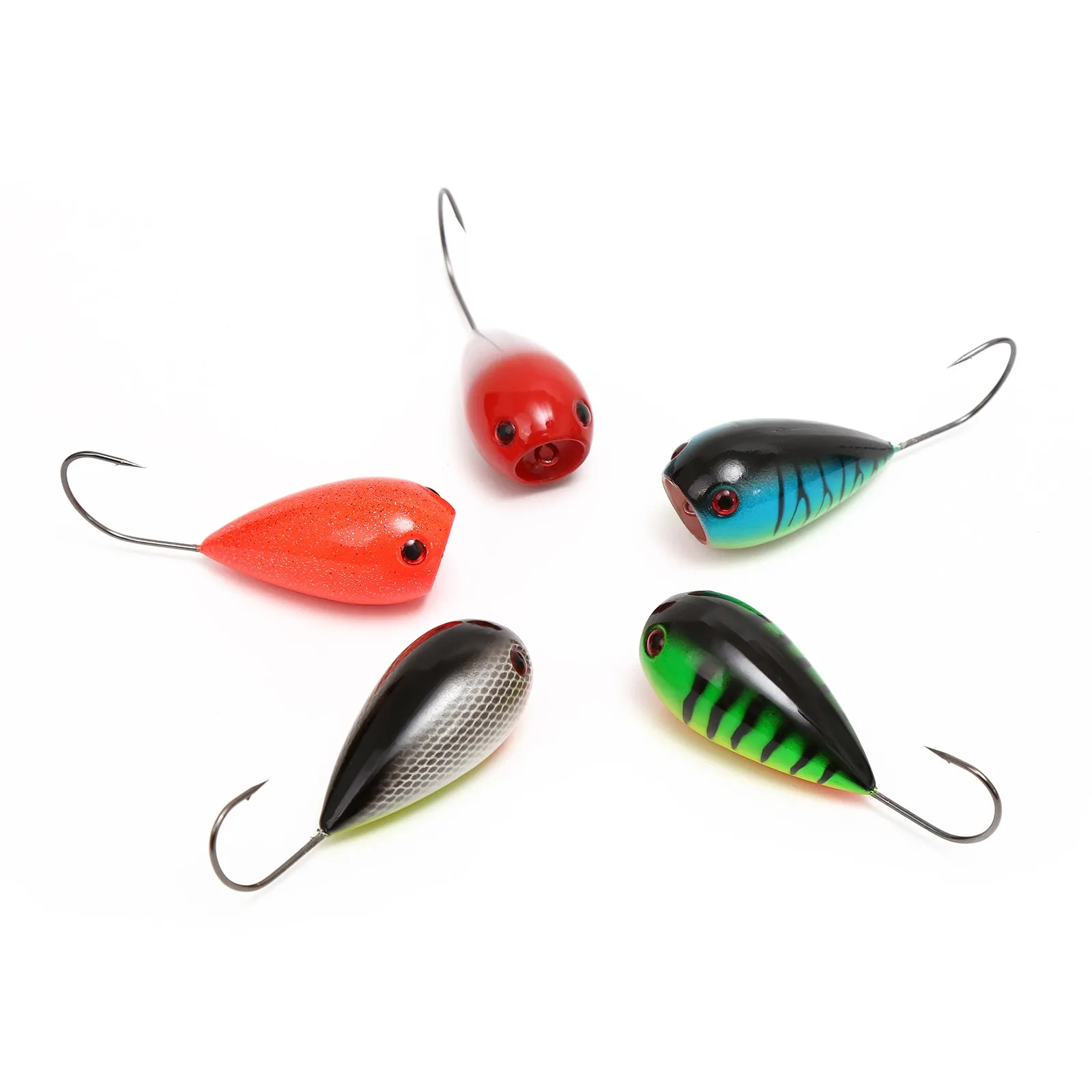 10pcs 8cm 13.2g Floating Egg Fishing Lure Popper Bait 10 Colors with Lure Box