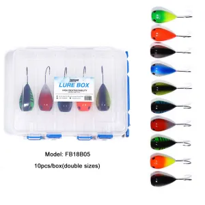 10pcs 8cm 13.2g Floating Egg Fishing Lure Popper Bait 10 Colors with Lure Box