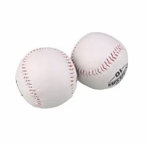 2Pcs White Soft Leather Baseball Balls (For Kids)