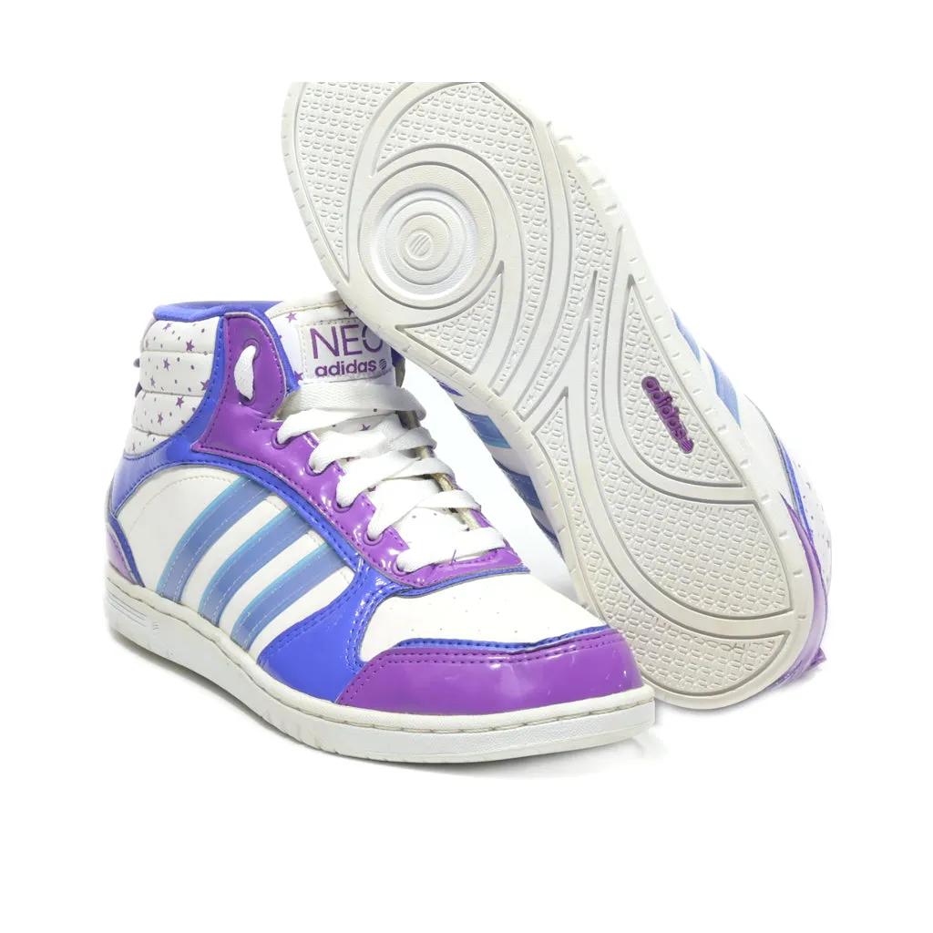 Adidas Neo High-Top Sneakers Leather Blue Colour For Women