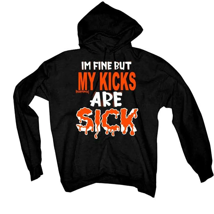 Air Jordan 1 High OG “Electro Orange” 2021 Black T-Shirt (Im fine but my kicks are sick)