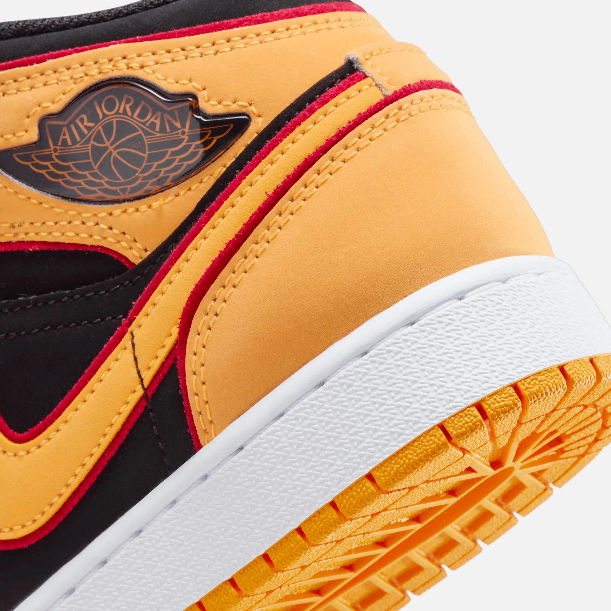 Air Jordan 1 Mid SE Black Vivid Orange (GS)