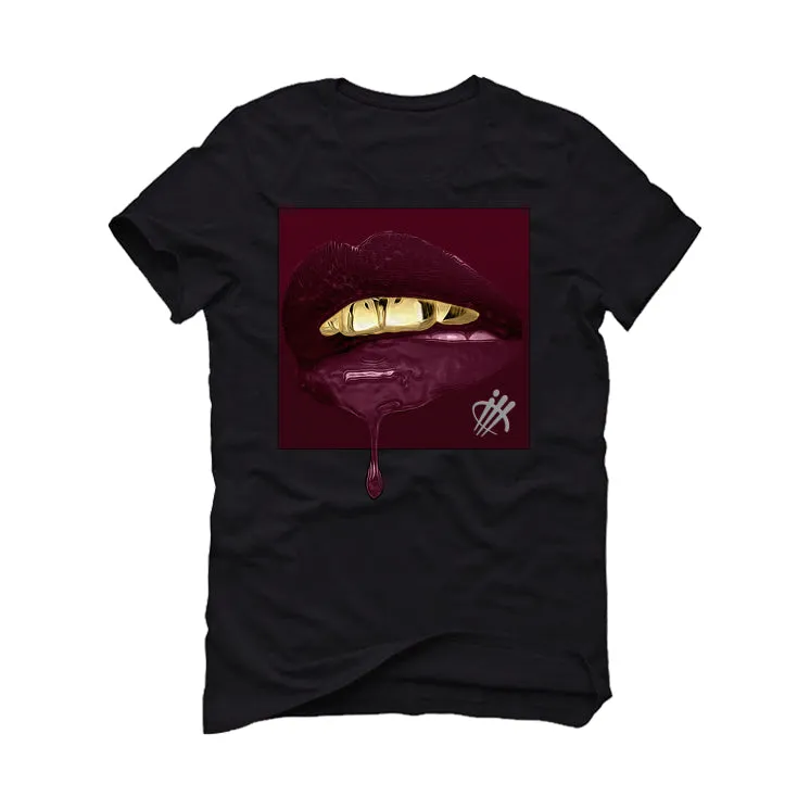 Air Jordan 5 Burgundy - Black T-Shirt (LIPSTICK)