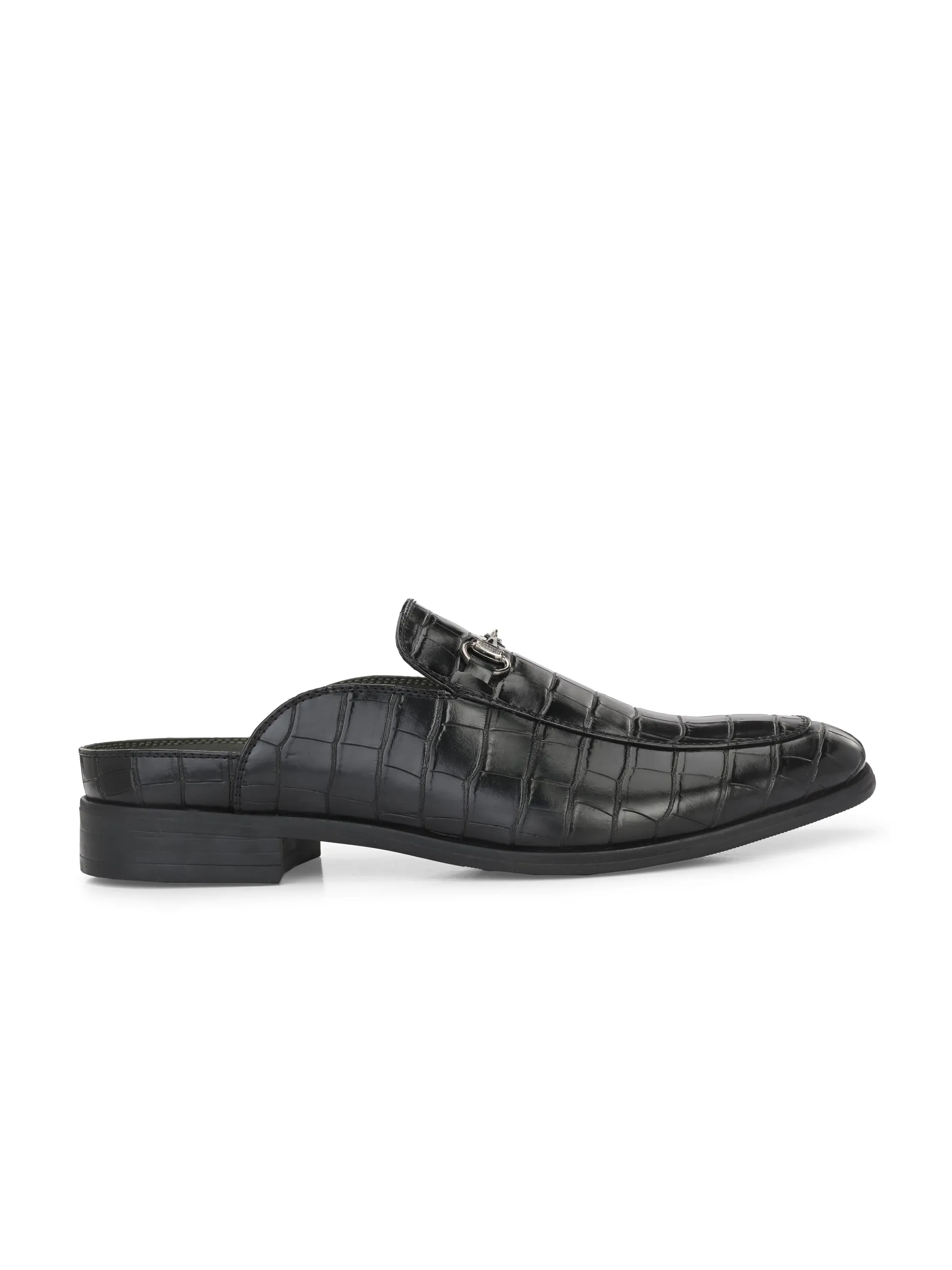 Amalfi Black Buckle Mules