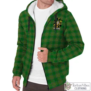 Ambrose Irish Clan Tartan Sherpa Hoodie with Coat of Arms