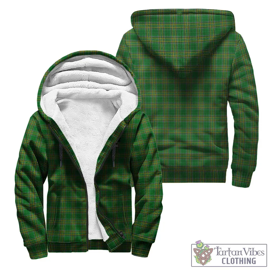 Ambrose Irish Clan Tartan Sherpa Hoodie with Coat of Arms