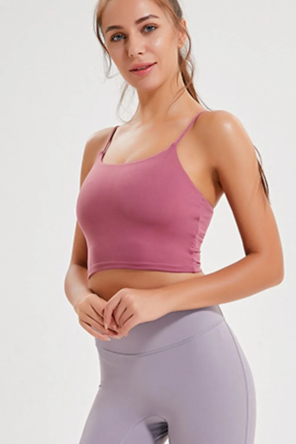 *APP EXCLUSIVE * Seamless Scoop Neck Sports Cami