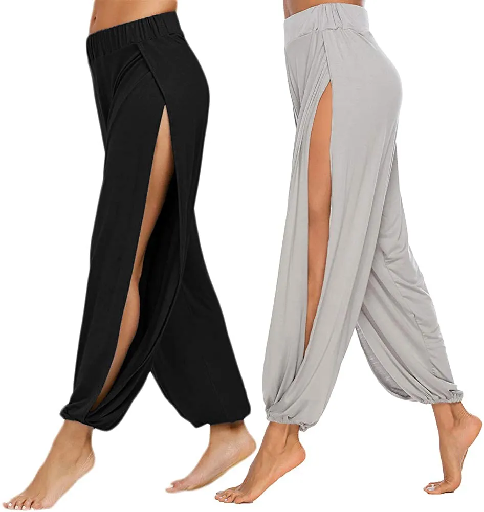 AvaCostume High Slit Harem Pants Women Hippie Harem Pants Trousers