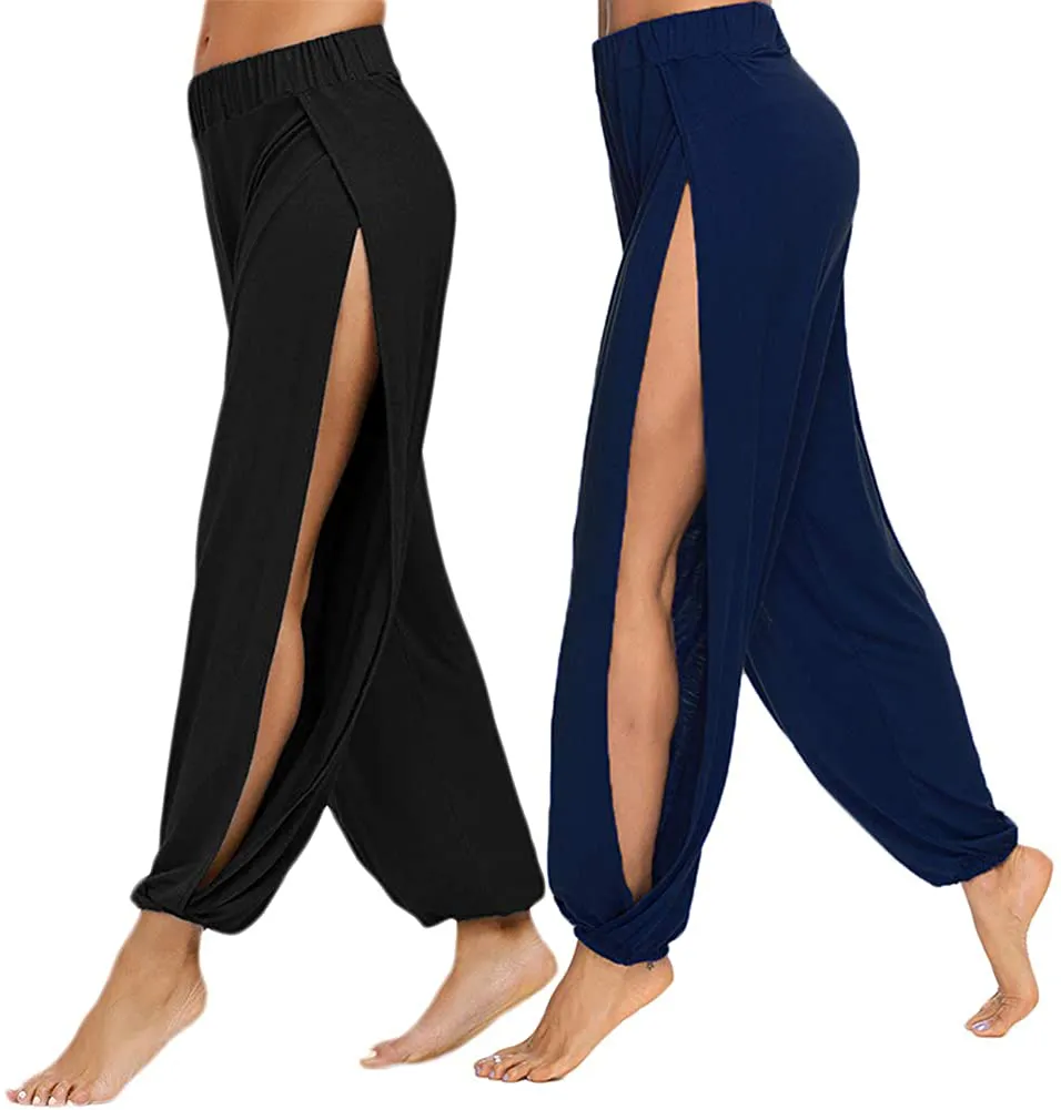 AvaCostume High Slit Harem Pants Women Hippie Harem Pants Trousers