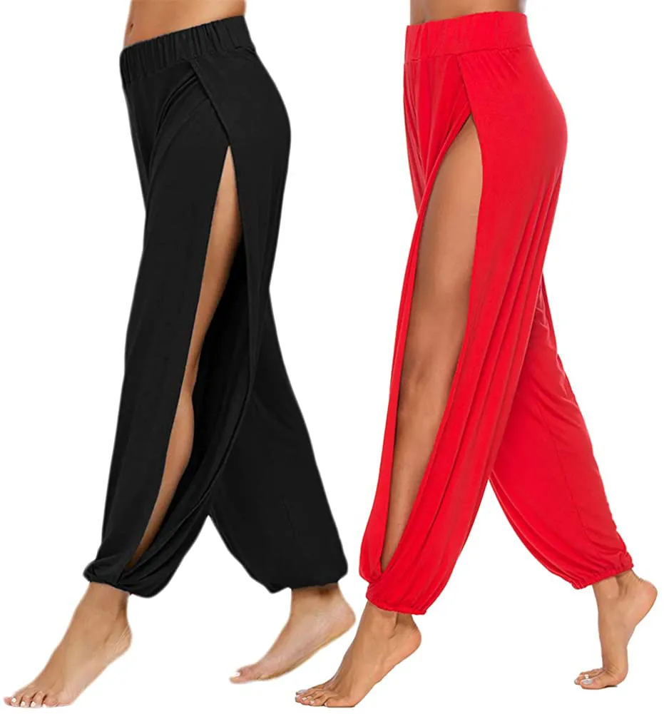 AvaCostume High Slit Harem Pants Women Hippie Harem Pants Trousers