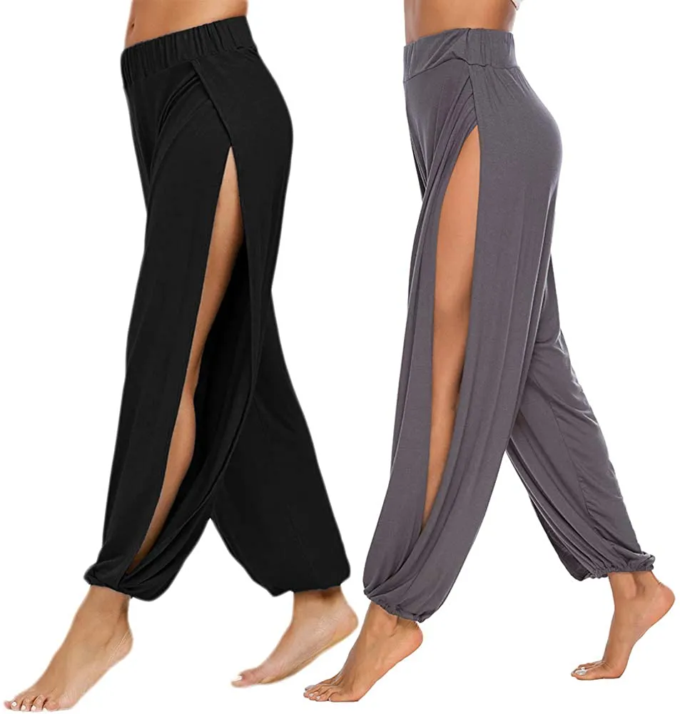 AvaCostume High Slit Harem Pants Women Hippie Harem Pants Trousers