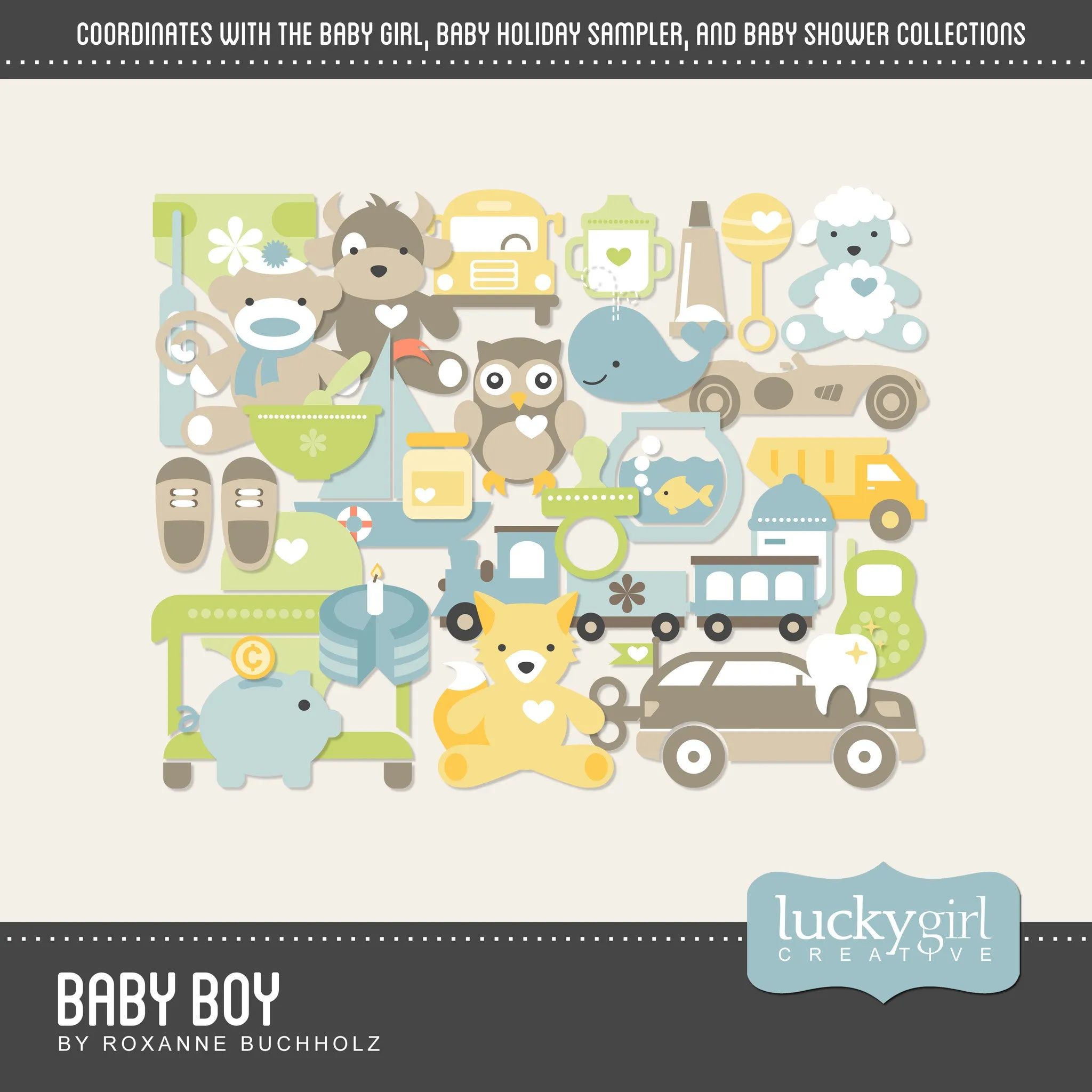 Baby Boy Digital Scrapbook Kit