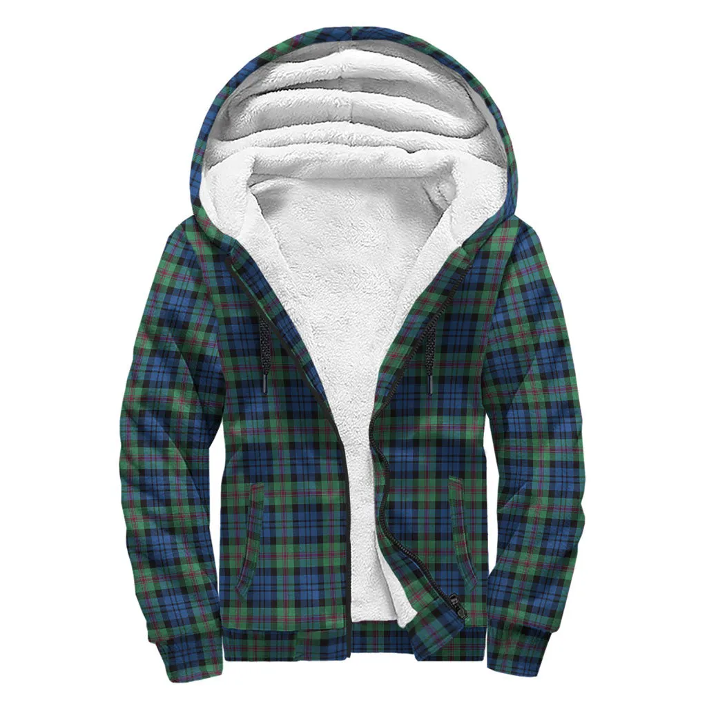 Baird Ancient Tartan Sherpa Hoodie with Family Crest