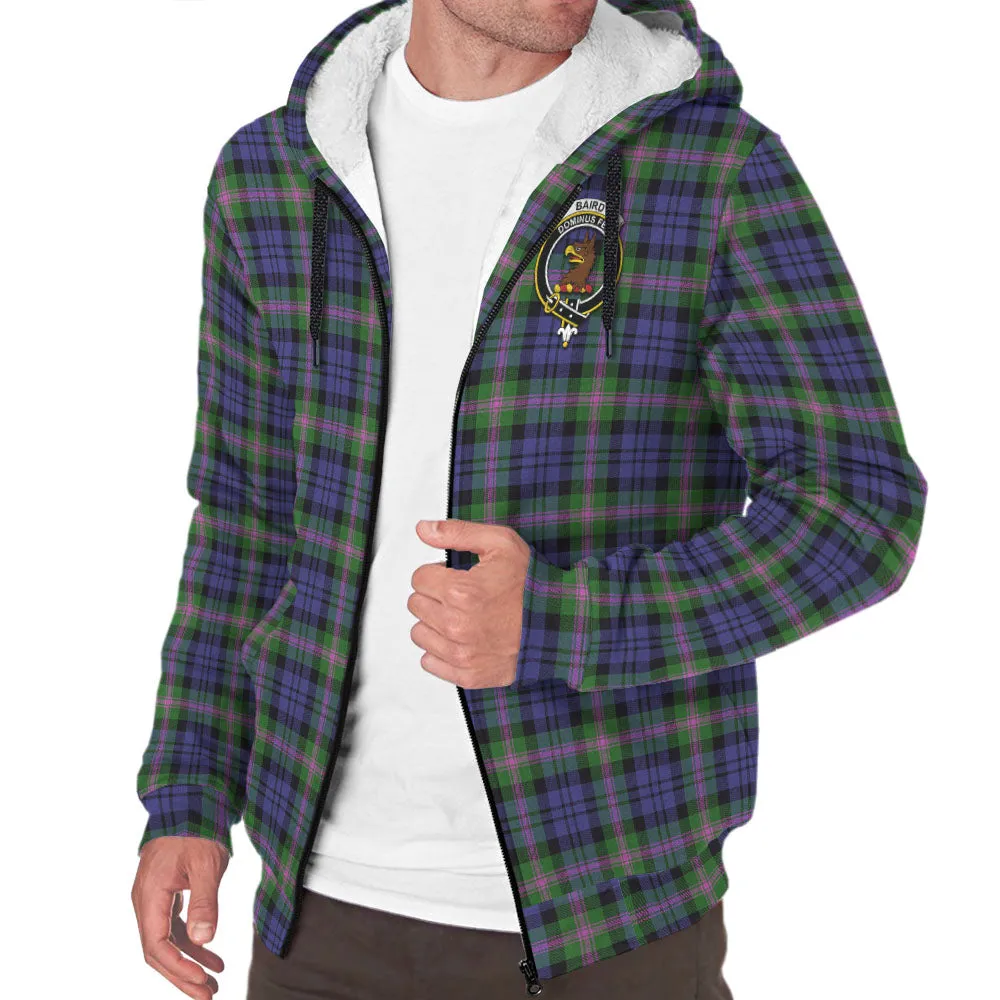 Baird Modern Tartan Sherpa Hoodie with Family Crest