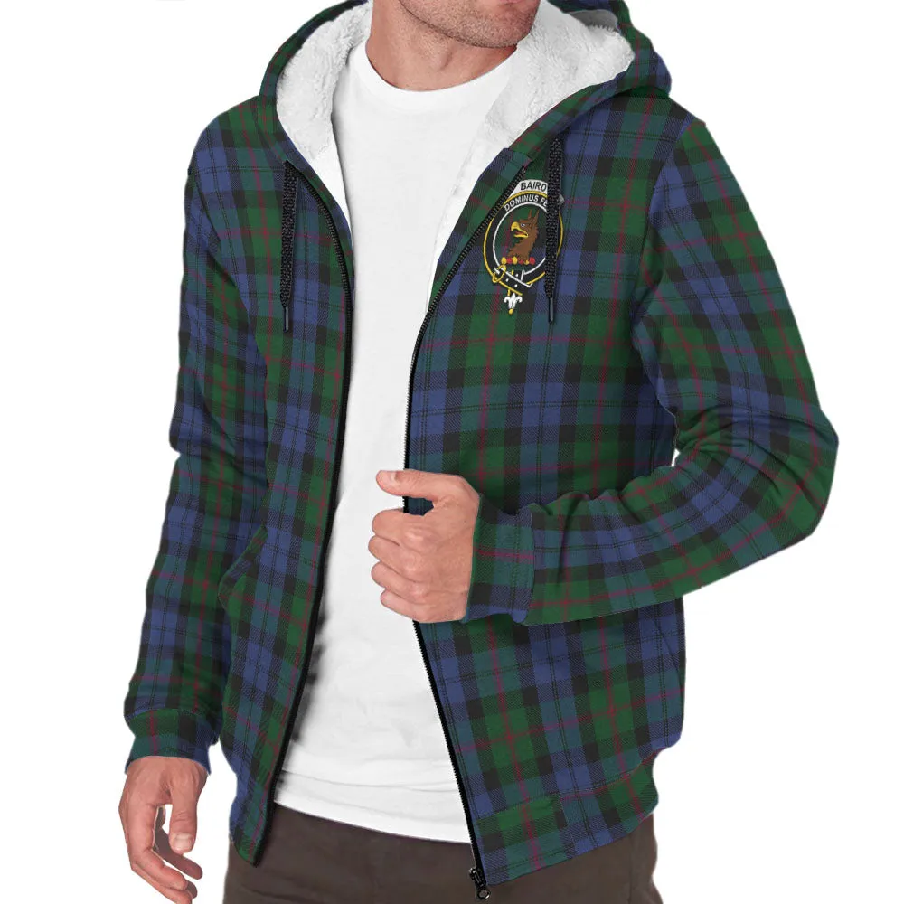 Baird Tartan Sherpa Hoodie with Family Crest