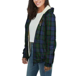 Baird Tartan Sherpa Hoodie with Family Crest