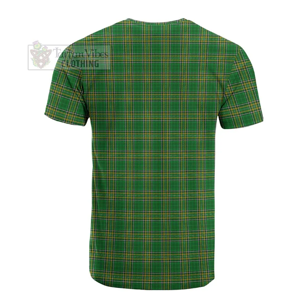 Ball Irish Clan Tartan Cotton T-shirt with Coat of Arms