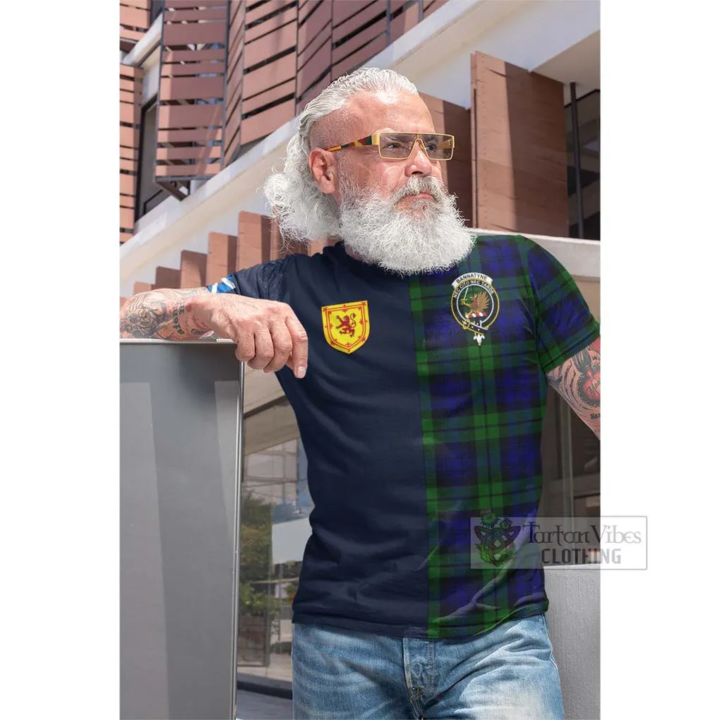 Bannatyne Tartan Cotton T-shirt Alba with Scottish Lion Royal Arm Half Style