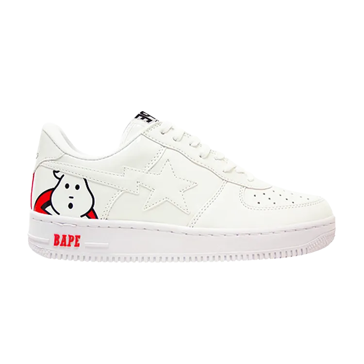 BAPE Ghostbusters x Bapesta Low 'White' Sneakers, White