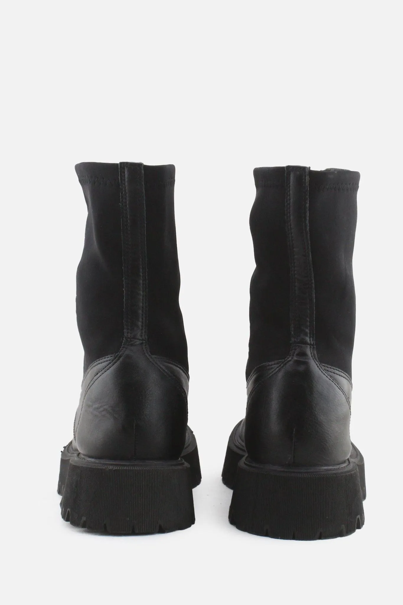 Bershka Zipper Stretchable Ankle Boots | 100% Authentic Leather