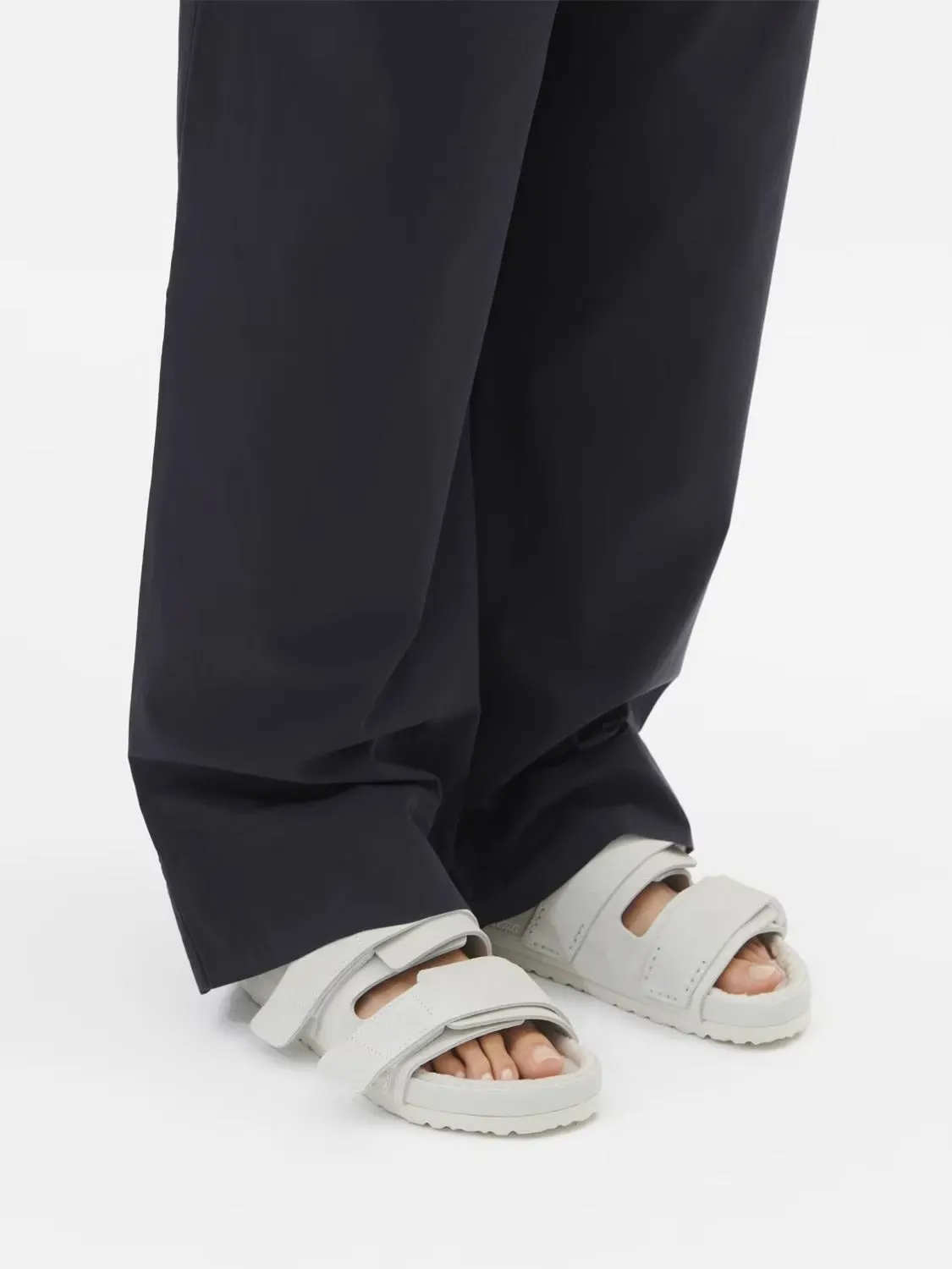 BIRKENSTOCK TEKLA UJI SUEDE SANDAL WHITE