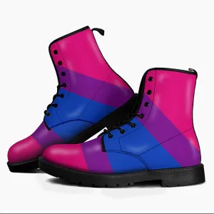 Bisexual Flag Leather Boots