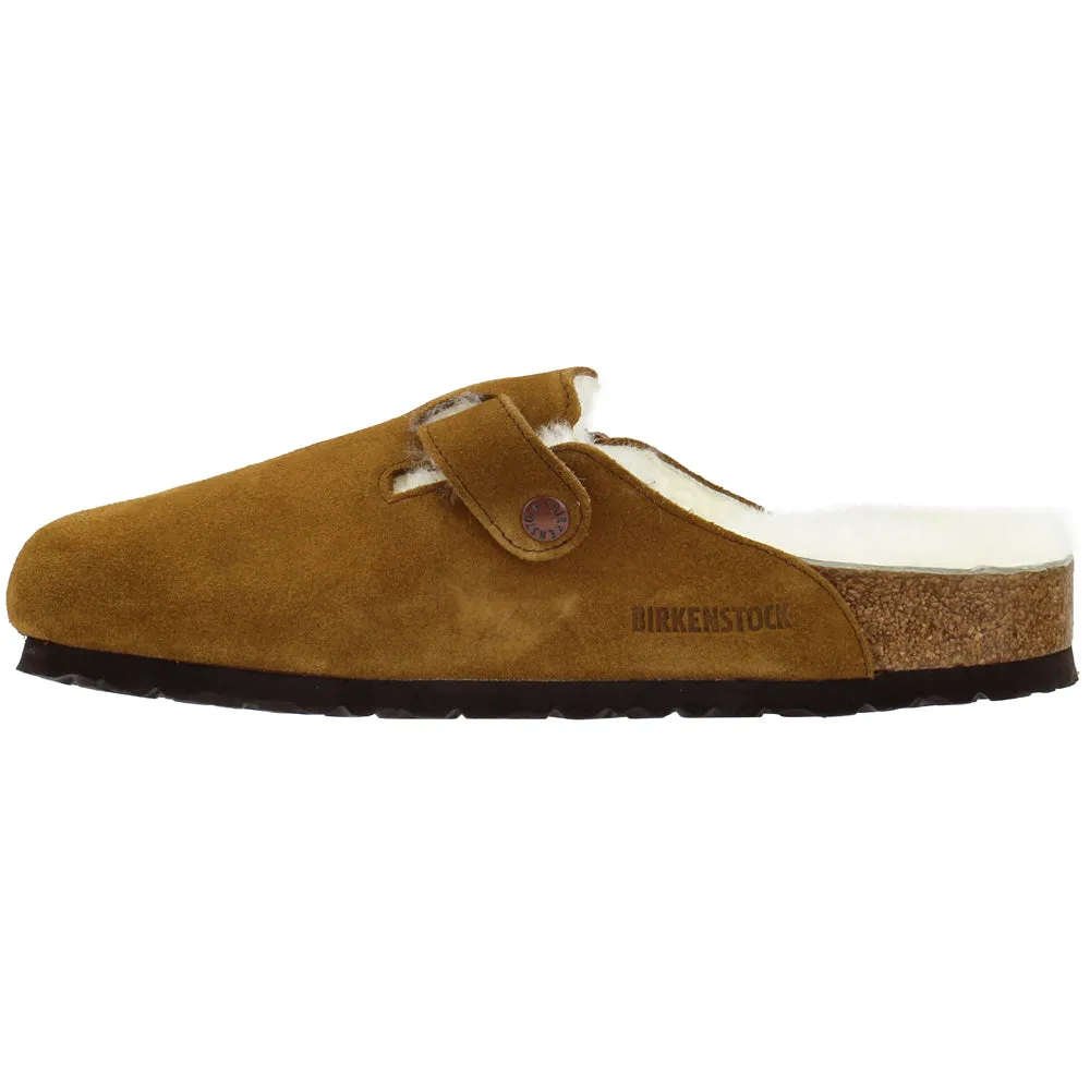 Boston Suede Shearling Mule Clogs