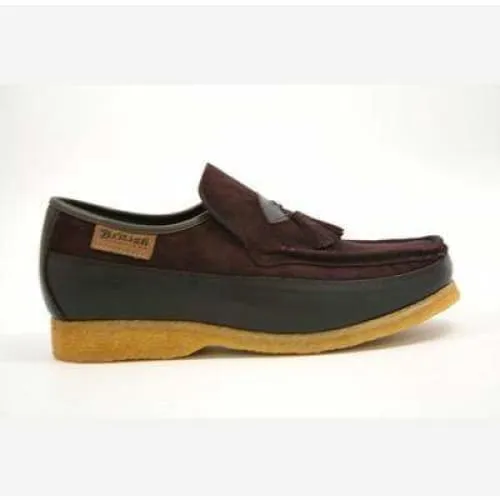 British Walkers King Men's Old School Brown Suede Slip On Shoes