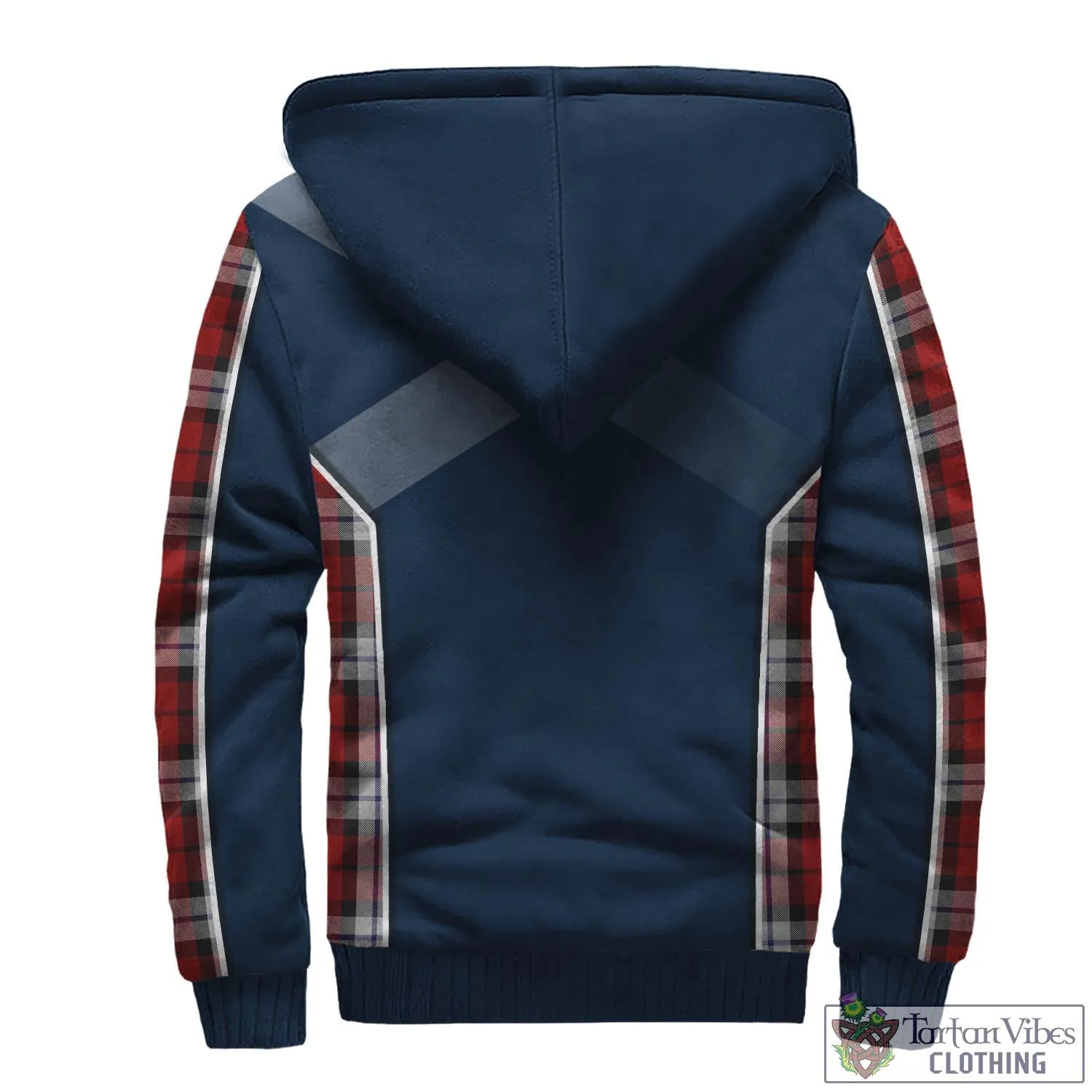 Brodie Dress Tartan Sherpa Hoodie with Family Crest and Scottish Thistle Vibes Sport Style