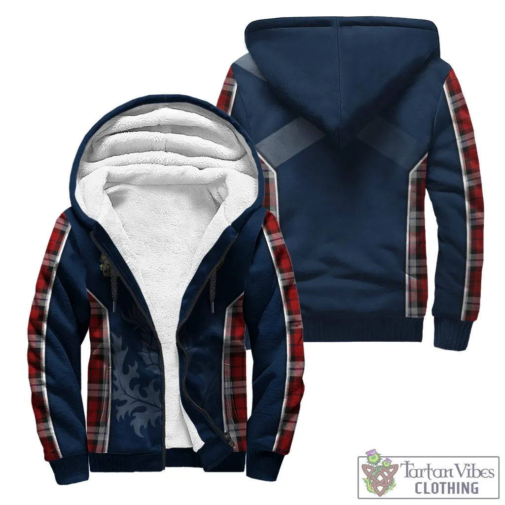 Brodie Dress Tartan Sherpa Hoodie with Family Crest and Scottish Thistle Vibes Sport Style