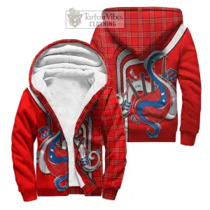 Burnett Modern Tartan Sherpa Hoodie with Epic Bagpipe Style