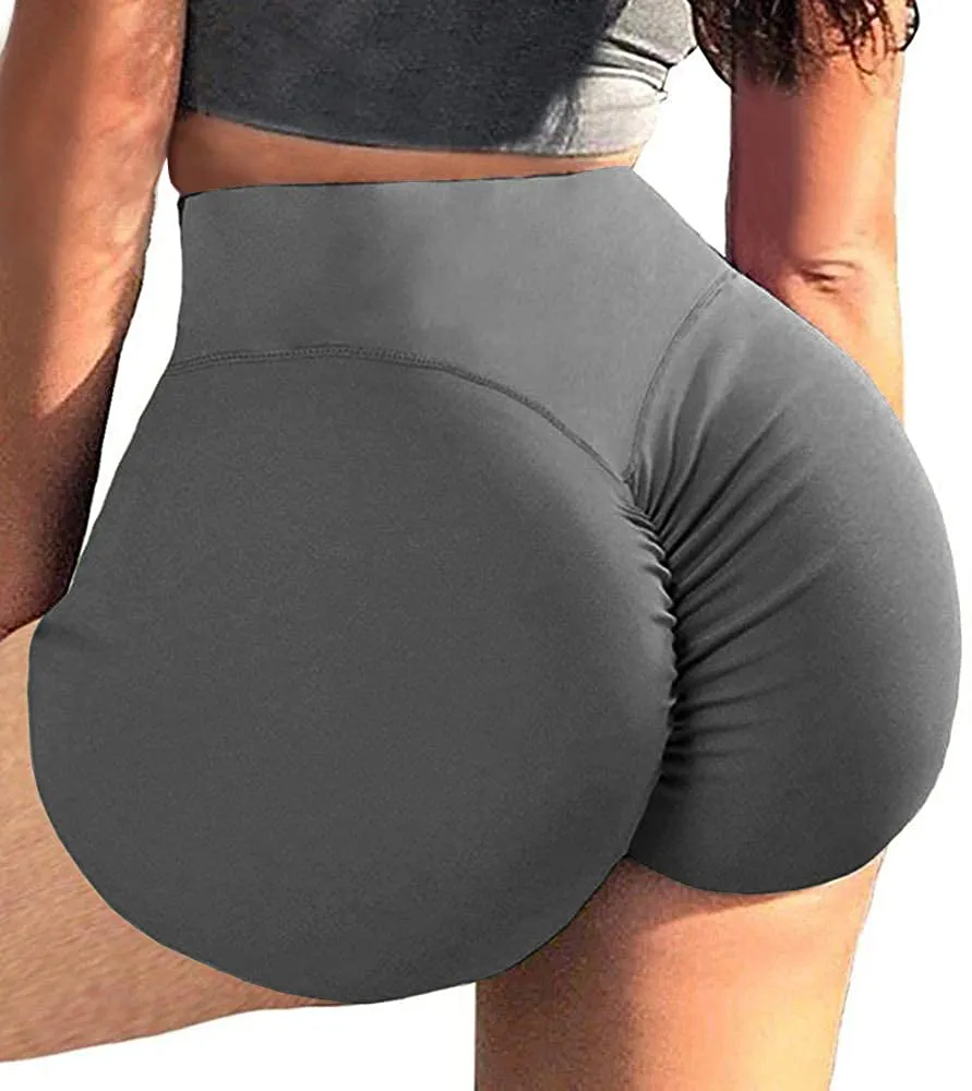 BZB Women's Cut Out Yoga Shorts Scrunch Booty Hot Pants High Waist Gym Workout Active Butt Lifting Sports Leggings