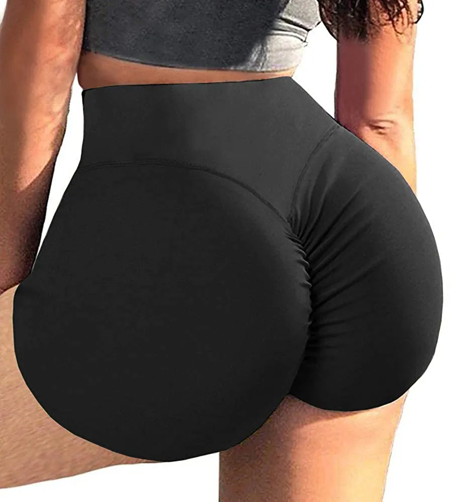 BZB Women's Cut Out Yoga Shorts Scrunch Booty Hot Pants High Waist Gym Workout Active Butt Lifting Sports Leggings