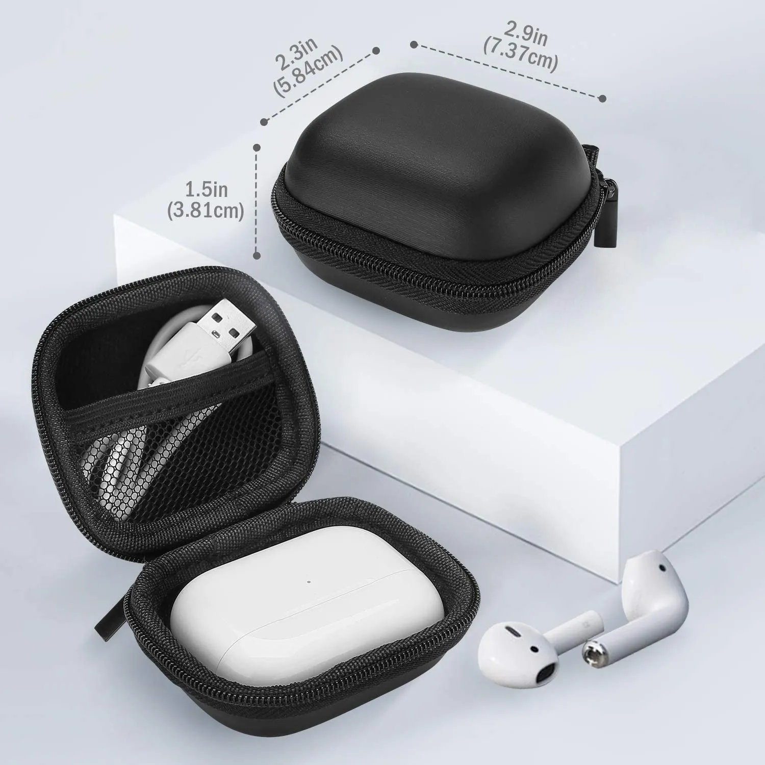 (CASE ONLY) Hard Carrying Case for AirPods 3/ AirPods Pro 2/ Pro 1/ Jabra Elite 75t/ Beats Studio Buds | ProCase