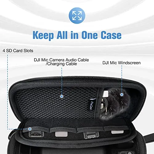 (CASE ONLY) Hard Carrying Case for DJI Mic Wireless Microphone System and Accessories | ProCase