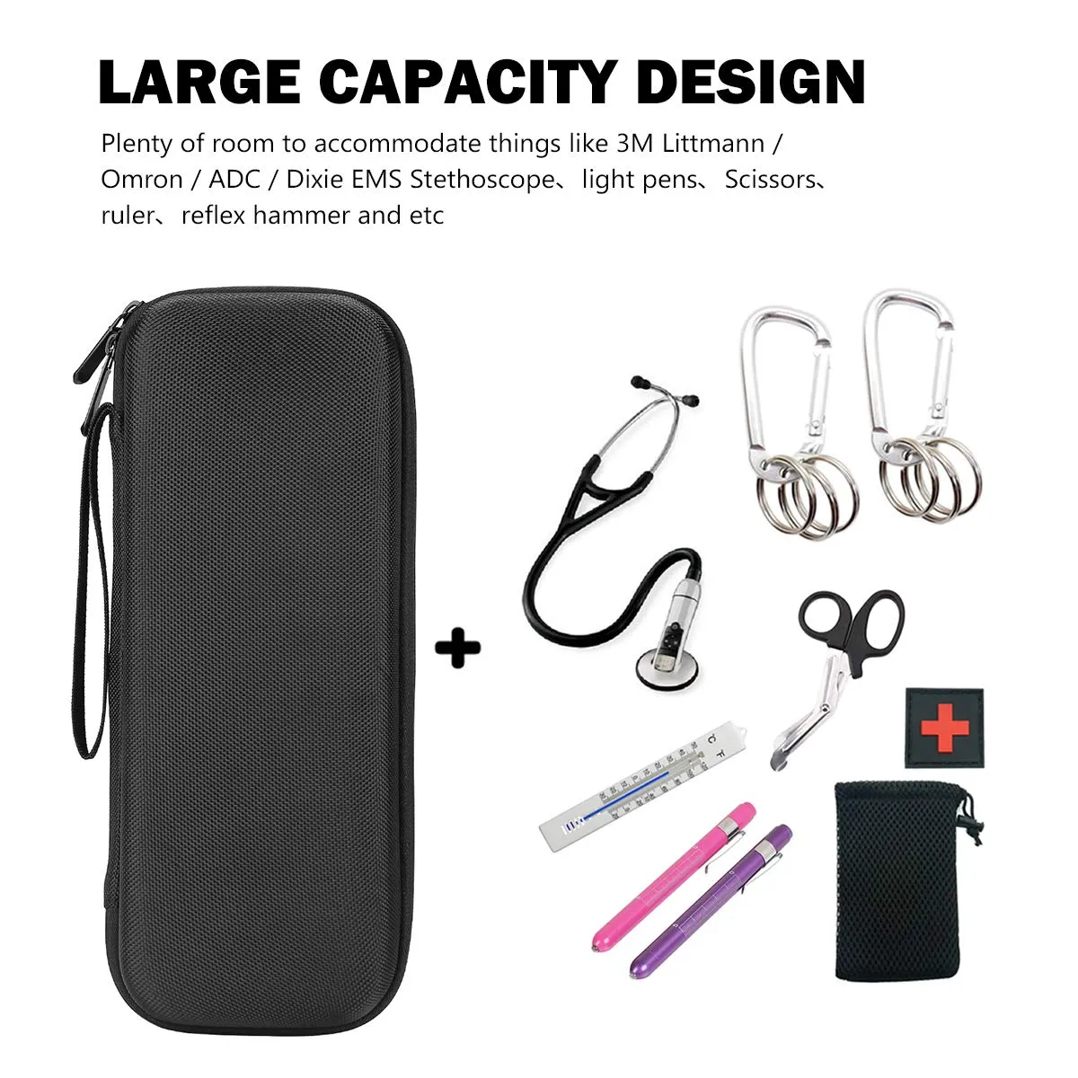 (CASE ONLY) Hard Carrying Case for Littmann/ Omron/ ADC/ Dixie EMS Stethoscope | ProCase