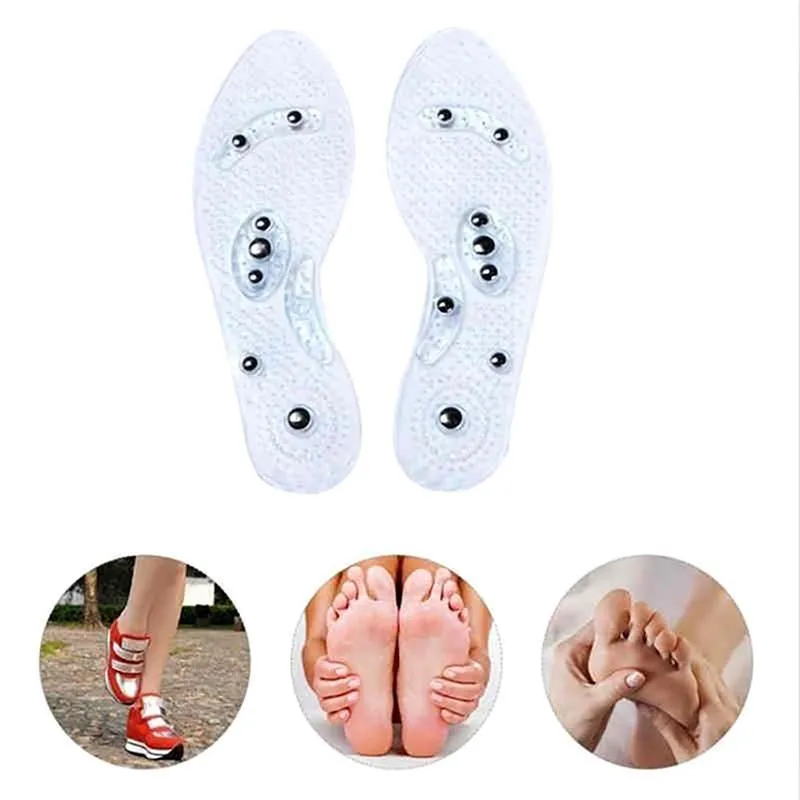 Chinese therapy anti-odor breathable magnet health care massage silicon insoles magnet