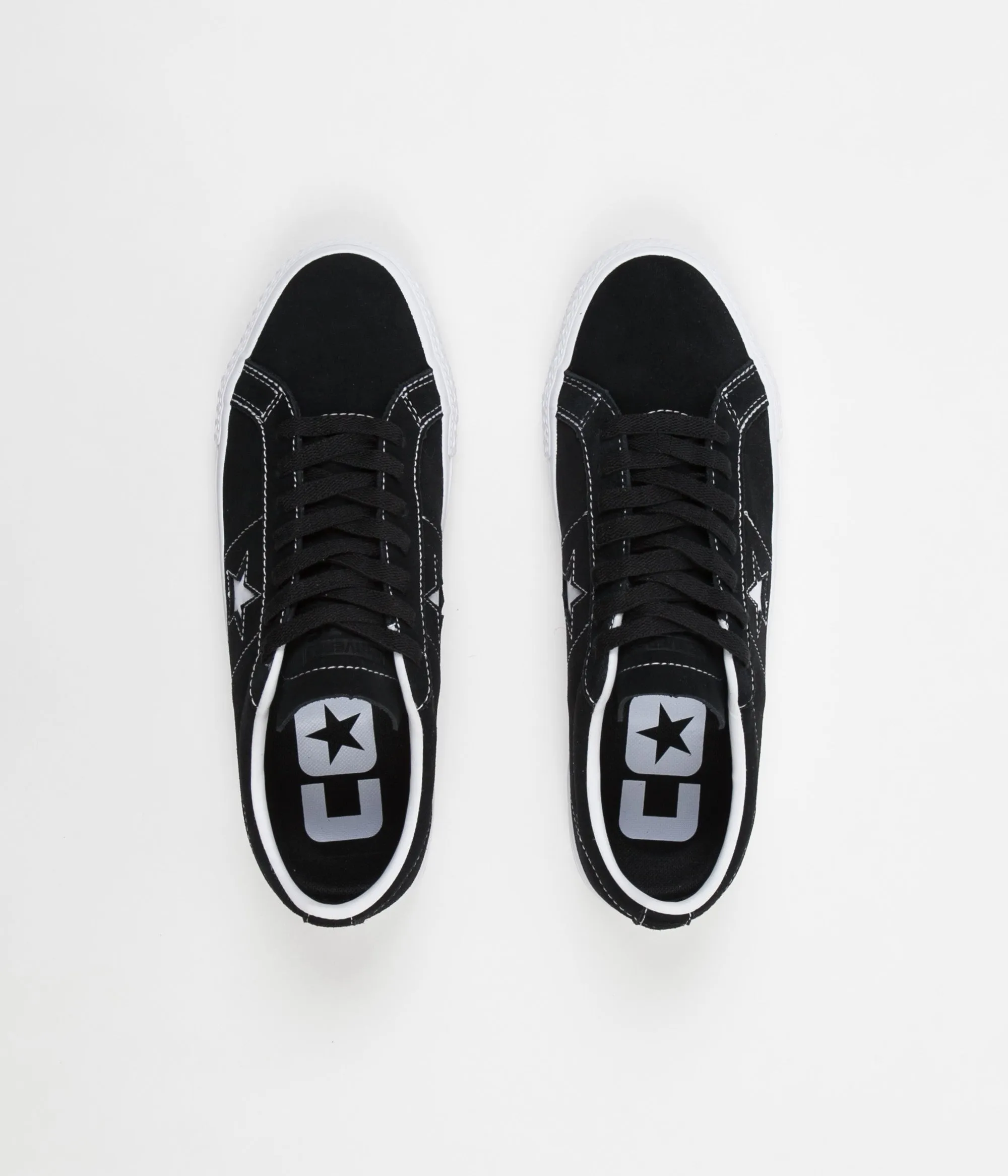 Converse One Star Pro Ox Shoes - Black / White / White